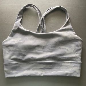 lulu energy long bra (white camo)
